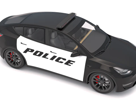 Tesla Y Polizia 2024 Modello 3D
