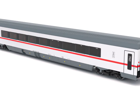 Vagone ferroviario Ampz DB Modello 3D