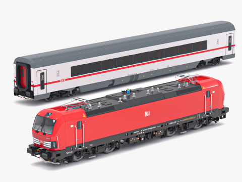 Kolekcja DB pociągu pasażerskiego 1 Model 3D