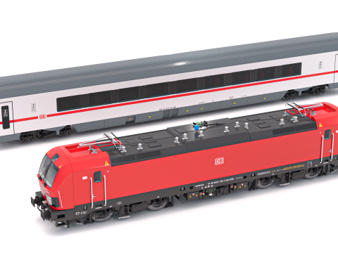 Kolekcja DB pociągu pasażerskiego 1 Model 3D