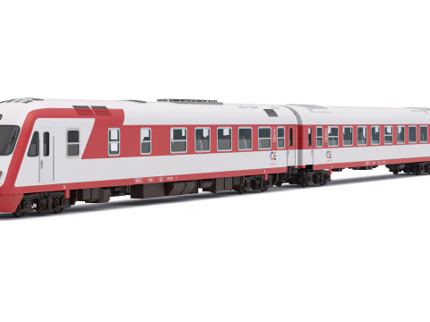 AEG DE IC-2000N Passenger Train 3D Model