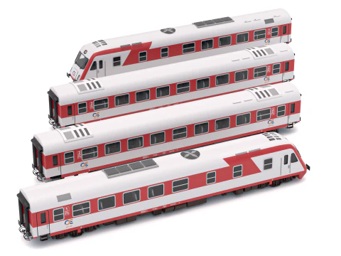 AEG DE IC-2000N Passenger Train 3D Model