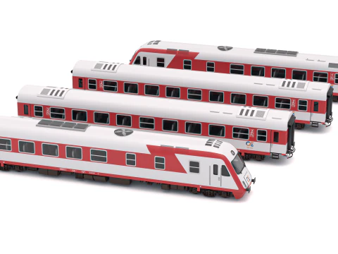 AEG DE IC-2000N Passenger Train 3D Model