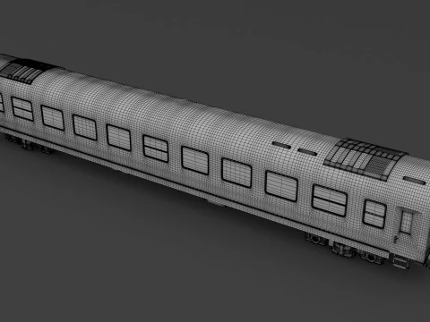 AEG DE IC-2000N Passenger Train 3D Model