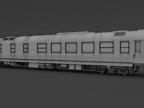AEG DE IC-2000N Passenger Train 3D Model