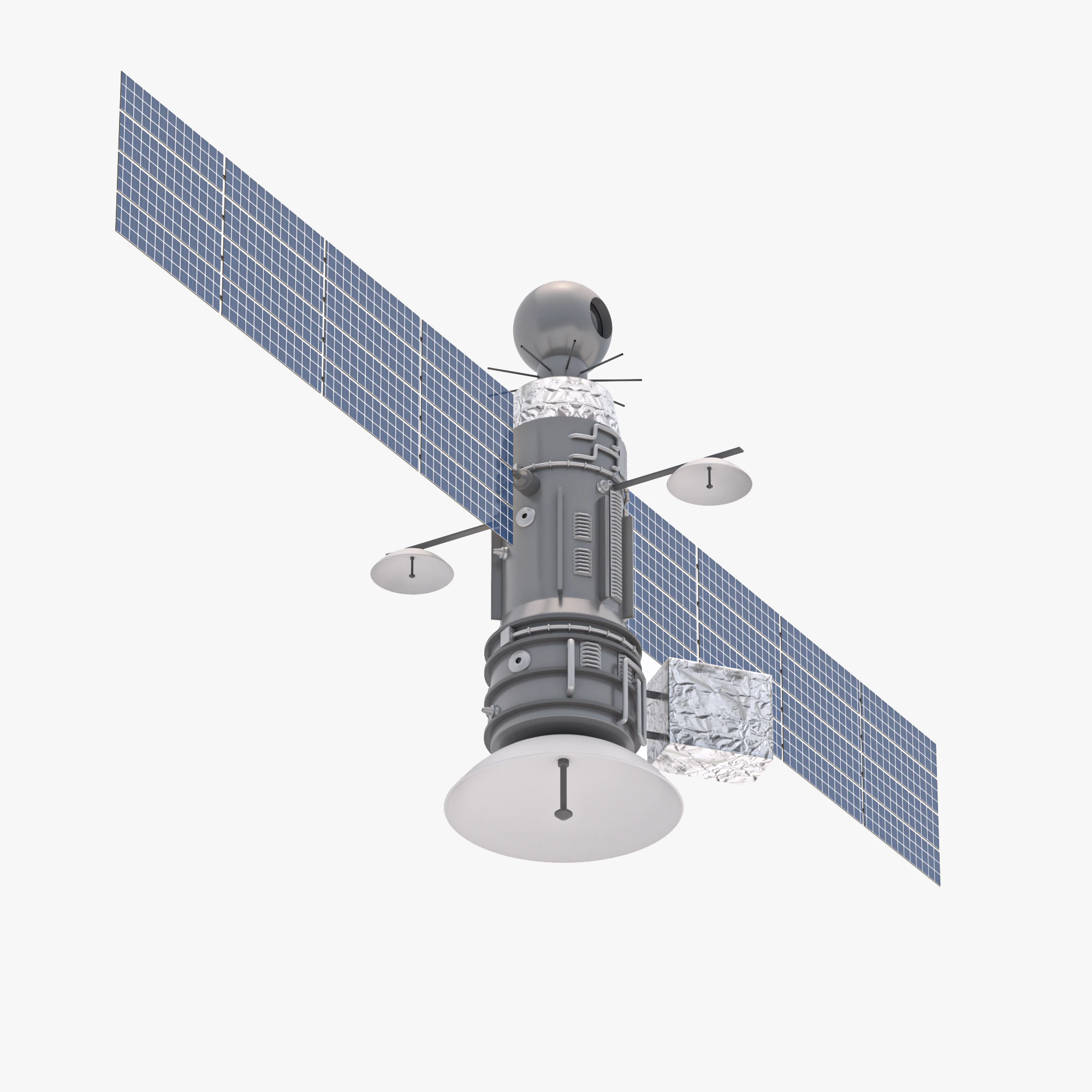 Weather Satellite 1 3D Model .c4d .max .obj .3ds .fbx .stl .blend 