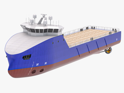 예인선 공급선 3D 모델