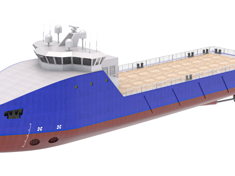 Буксирне судно постачання 3D Модель