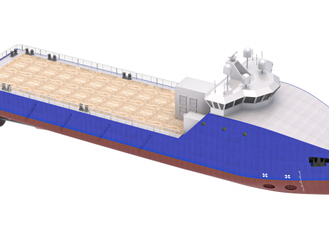 Буксирне судно постачання 3D Модель