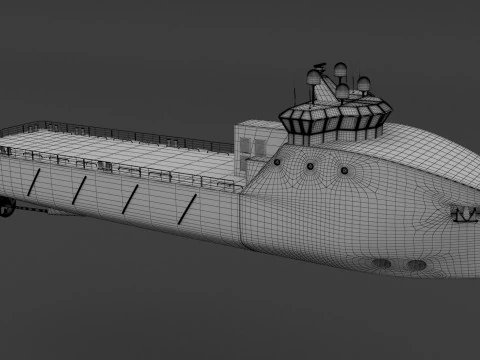 Tug Supply Vessel 3D Model