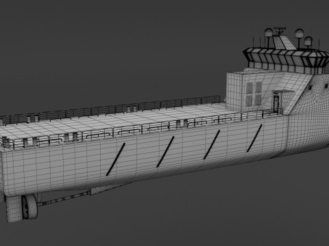 Буксирне судно постачання 3D Модель