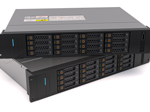 Server dati 4U2 Modello 3D