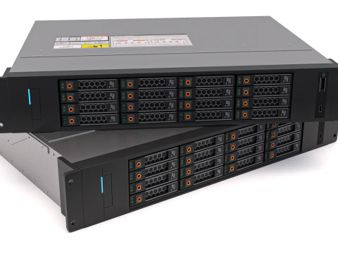 Datenserver 4U 2 3D Modell