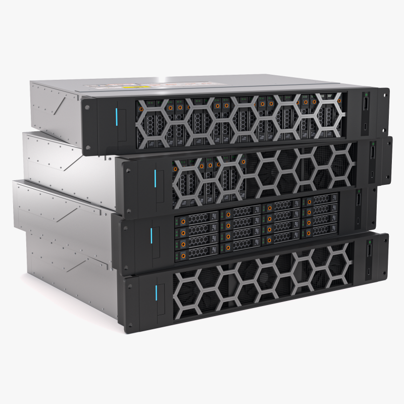 Colección de servidores de almacenamiento de datos Modelo 3D .c4d .max .obj .3ds .fbx .stl .blend