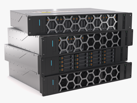 Коллекция серверов хранения данных 3D Модель