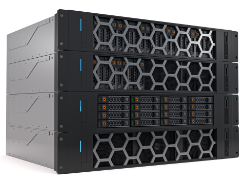 Colección de servidores de almacenamiento de datos Modelo 3D