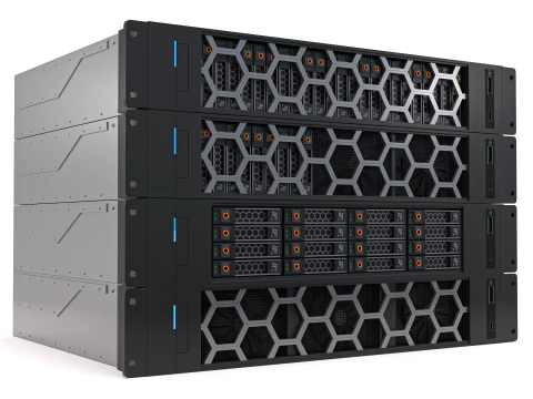 Data Storage Server Collection 3D Model