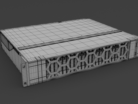 Colección de servidores de almacenamiento de datos Modelo 3D