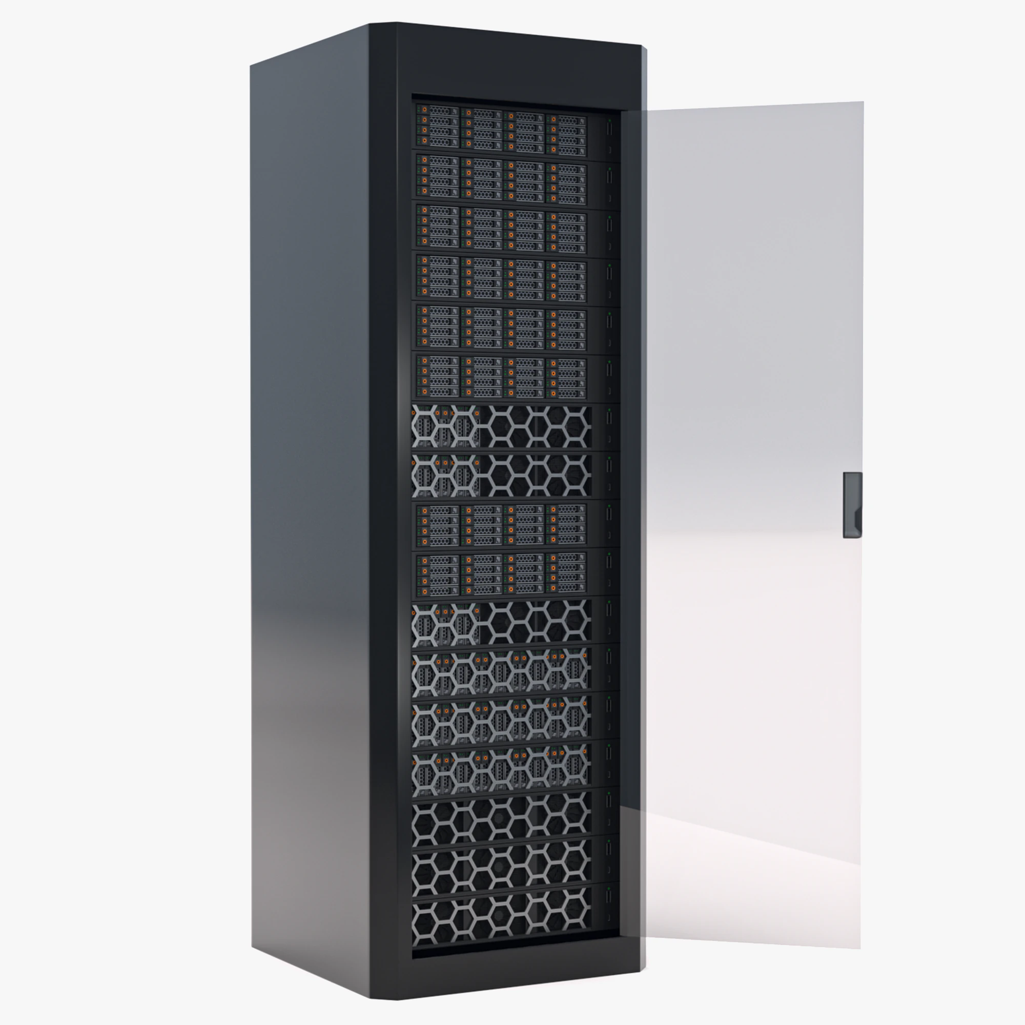 Rack del server dati Modello 3D .c4d .max .obj .3ds .fbx .stl .blend 