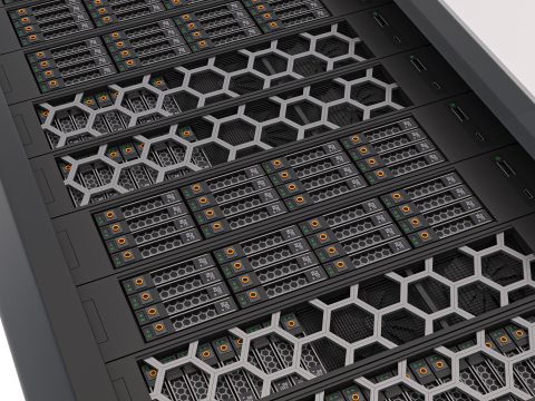 Bastidor de servidor de datos Modelo 3D