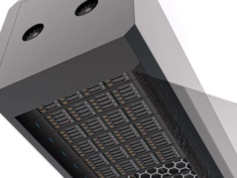 Rack del server dati Modello 3D