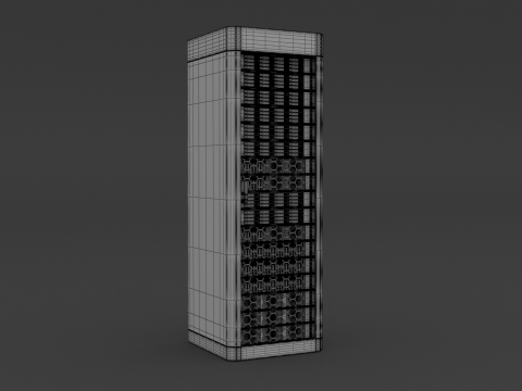 Bastidor de servidor de datos Modelo 3D