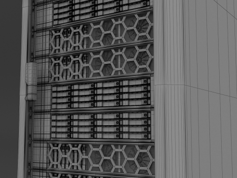 Bastidor de servidor de datos Modelo 3D