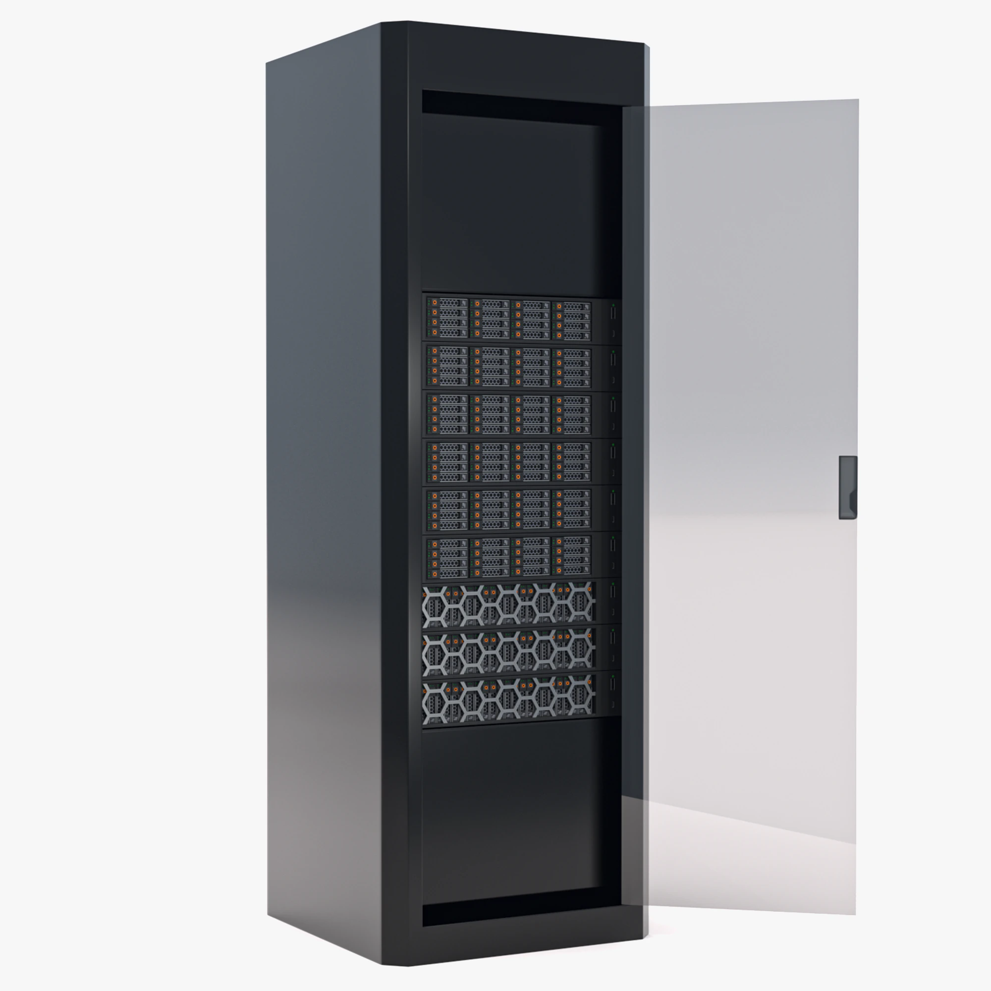 Rack del server dati 2 Modello 3D .c4d .max .obj .3ds .fbx .stl .blend 