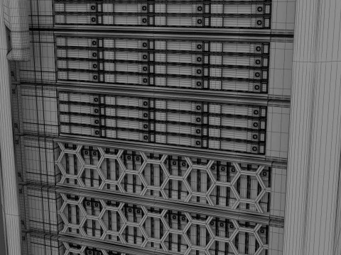 Rack del server dati 2 Modello 3D