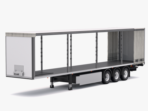 Напівпричіп Open Curtain 2 3D Модель