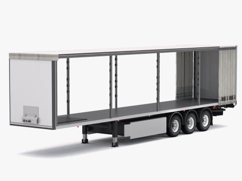 セミトレーラーオープンカーテン2 3Dモデル
