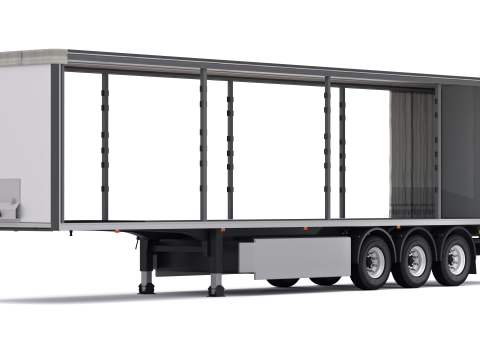 Semirremolque Cortina Abierta 2 Modelo 3D
