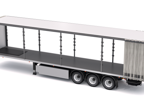 Semirremolque Cortina Abierta 2 Modelo 3D
