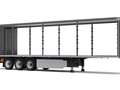 Semirremolque Cortina Abierta 2 Modelo 3D