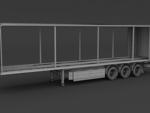 Semirremolque Cortina Abierta 2 Modelo 3D