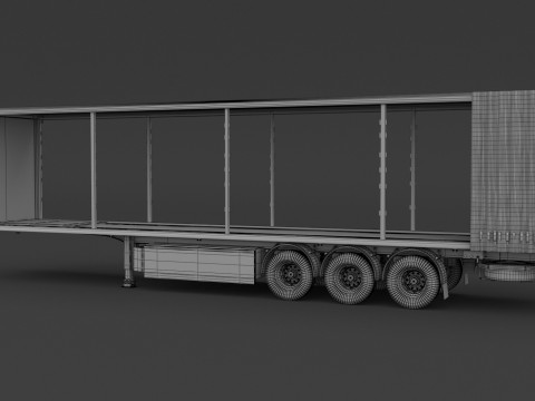 Semirremolque Cortina Abierta 2 Modelo 3D