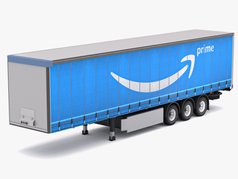 Напівпричіп Amazon Curtainsider 3D Модель