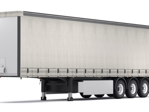 Yarı Römork Perdeli Koleksiyonu 3D Model