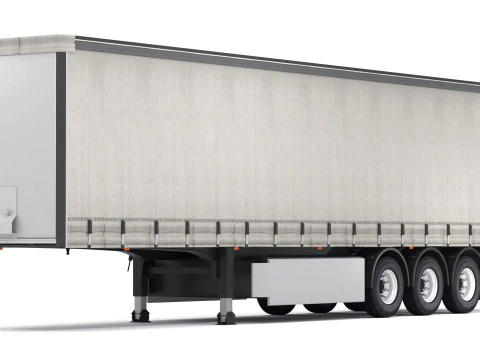 Cole&ccedil;&atilde;o de cortina de semirreboque Modelo 3D