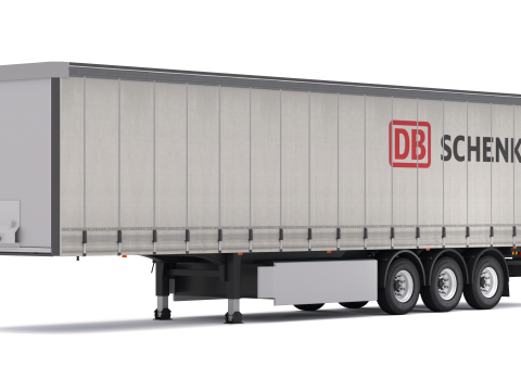 Yarı Römork Perdeli Koleksiyonu 3D Model