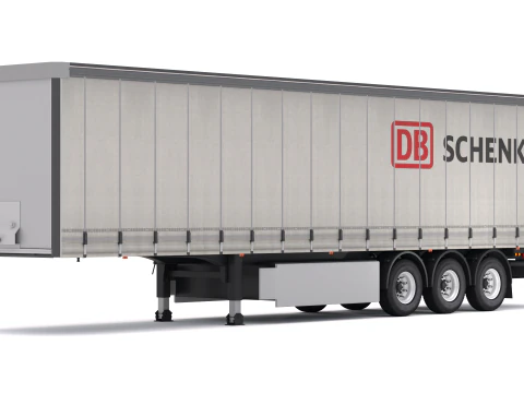 Cole&ccedil;&atilde;o de cortina de semirreboque Modelo 3D