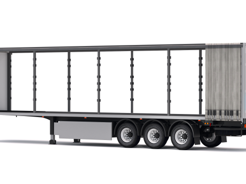 Yarı Römork Perdeli Koleksiyonu 3D Model