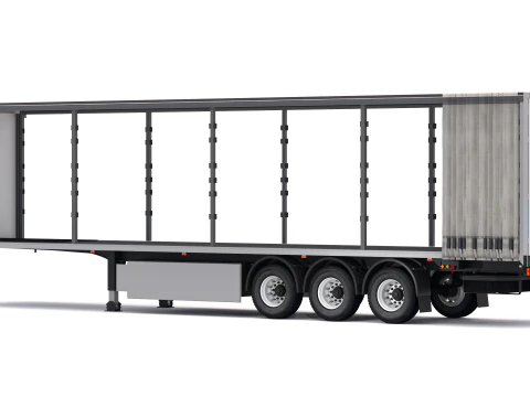 Cole&ccedil;&atilde;o de cortina de semirreboque Modelo 3D