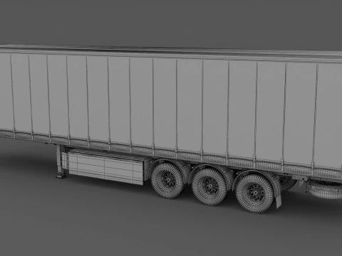 Cole&ccedil;&atilde;o de cortina de semirreboque Modelo 3D