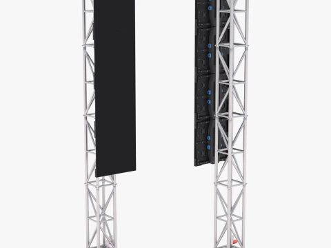 Videowall Led v2 P2 con Truss Modello 3D