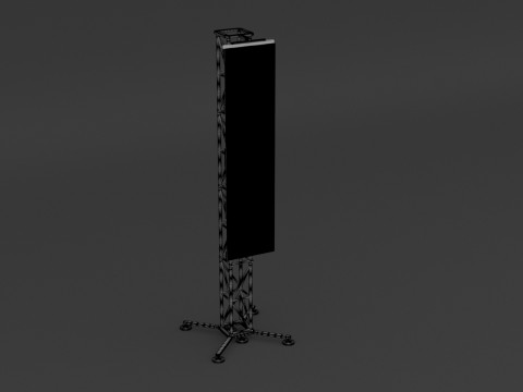 LED-Videowand v2 P2 mit Truss 3D Modell