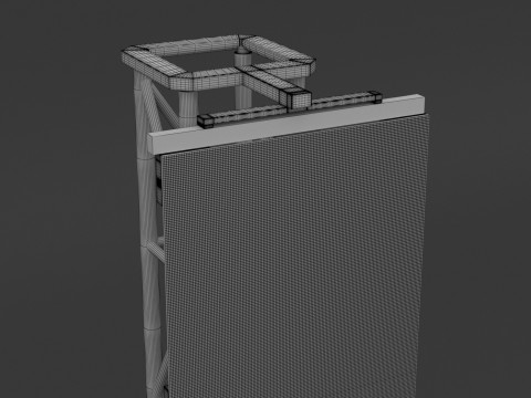 LED-Videowand v2 P2 mit Truss 3D Modell