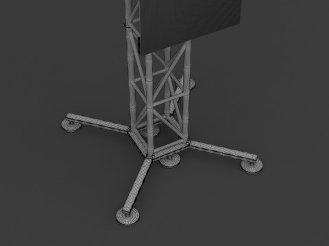 LED-Videowand v2 P2 mit Truss 3D Modell