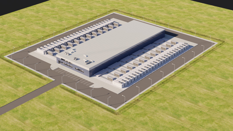 डाटा सेंटर बिल्डिंग 3D मॉडल .c4d .max .obj .3ds .fbx .stl .blend