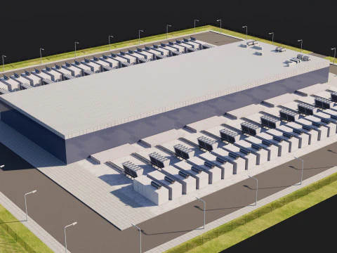 Budynek centrum danych Model 3D
